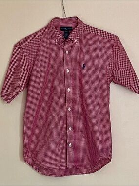 Ralph Lauren 100% Cotton Button Down Shirt boys size 12/14